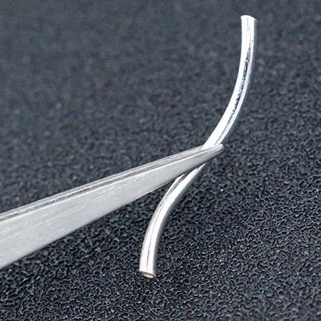 925 Sterling Silver S Curve Tube Spacer Beads DIY Jewelry Making Bracelet Necklace Findings Minimalist Polished Silver