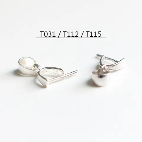 S925 Sterling Silver Pendant Bails DIY Jewelry Finding Clasps For Crystal Jade Pin Bails Connector Findings 925 Silver Jewelry Accessories