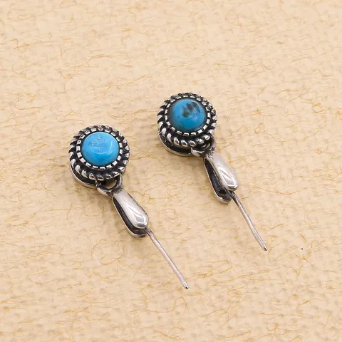 Vintage 925 Sterling Silver Pendant Clasp Bail DIY Jewelry Connector Findings With Turquoise For Crystal Jade Necklace Pendant