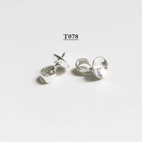 Σύνδεσμος Μενταγιόν από Ασήμι 925 DIY για Κατασκευή Κοσμημάτων Μαργαριτάρι Επιροδιωμένο Μινιμαλιστικό Εξάρτημα