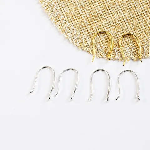 Crochets de Boucles d'Oreilles en Argent Sterling 925 Avec Boucle Fournitures DIY Fabrication de Bijoux Or Rose Blanc Argent Connecteurs