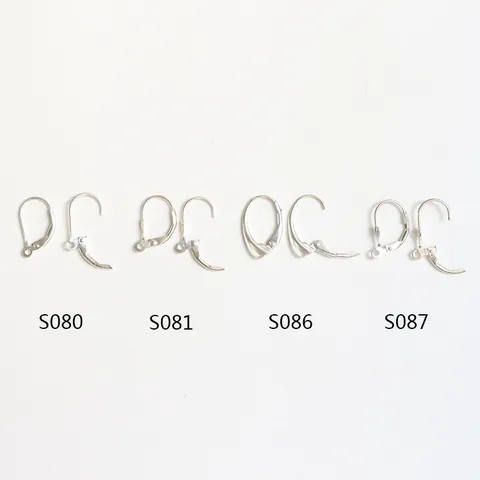 S925 Sterling Silver French Leverback Earring Hooks DIY Jewelry Findings Round U Shape Lever Back Ear Wire For Earring Making Accessories