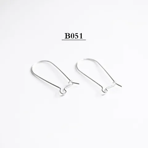 925 Sterling Silver Earring Hooks White Gold Plated French U-Shape Ear Wire For DIY Earring Jewelry Making Findings Women Accessories