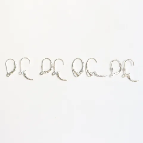 S925 Sterling Silver French Leverback Earring Hooks DIY Jewelry Findings Round U Shape Lever Back Ear Wire For Earring Making Accessories