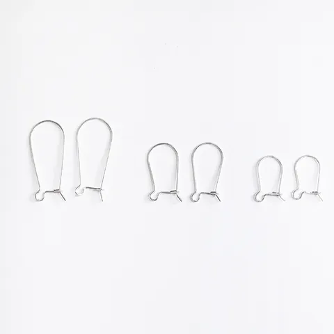 925 Sterling Silver Earring Hooks White Gold Plated French U-Shape Ear Wire For DIY Earring Jewelry Making Findings Women Accessories