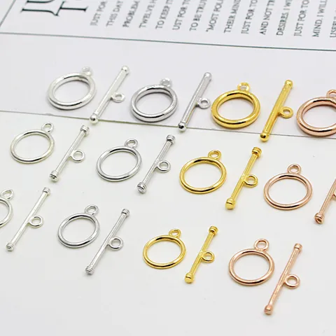 S925 Sterling Silver OT Toggle Clasp DIY Jewelry Findings For Necklace Bracelet Making Gold Rose Gold Plated Clasp