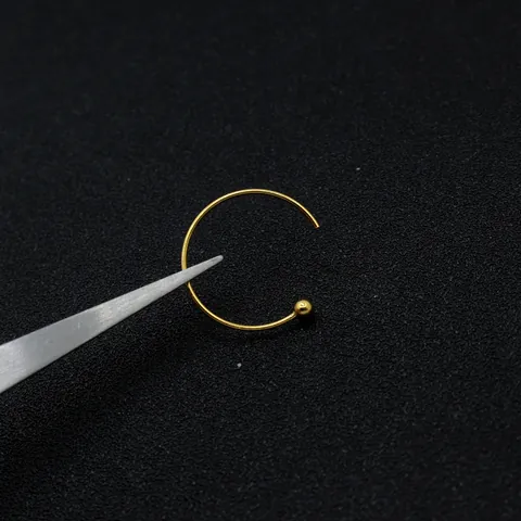 Orecchini a Cerchio in Argento Sterling 925 a Grande Arco Rotondo Con Estremità a Sfera Ganci per Orecchie Geometrici Minimalisti Gioielli da Donna