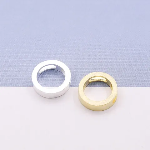 925 Sterling Silver Matte Hollow Circle Pendant Jewelry Findings DIY Accessories For Necklace Bracelet Making Frosted Round Charm