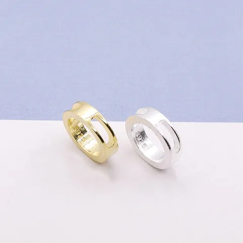 925 Sterling Silver Matte Hollow Circle Pendant Jewelry Findings DIY Accessories For Necklace Bracelet Making Frosted Round Charm