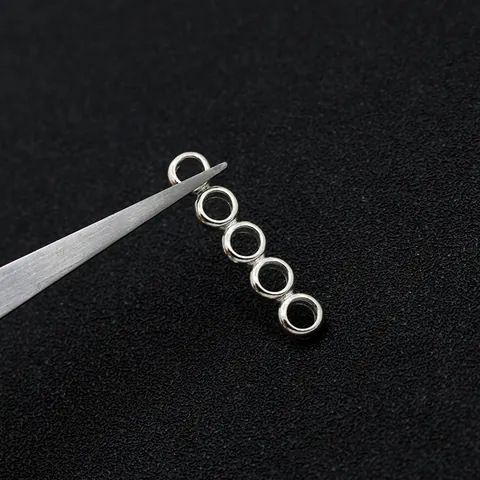 925 Sterling Silver DIY Multi-row Connector Spacer Beads For Bracelet Necklace Jewelry Making 2 3 5 Loops Findings