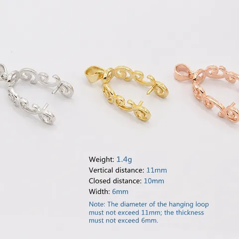Clip de Colgante de Plata de Ley 925 Nube Auspiciosa Hallazgos de Joyería DIY Conector de Collar Hueco para Jade Ámbar Accesorios