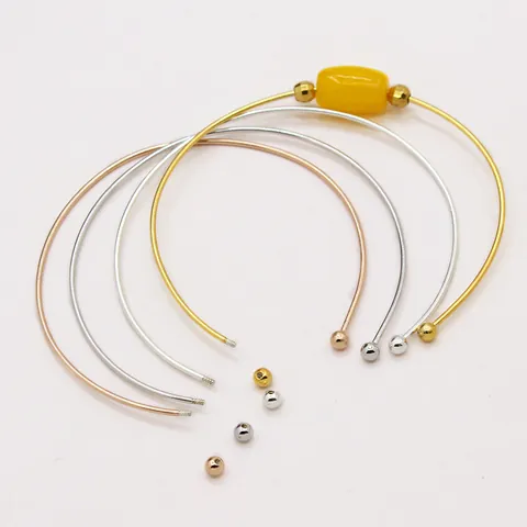 Brazalete Abierto de Plata de Ley 925 Con Cierre de Tornillo Minimalista DIY Cuentas Pulsera para Mujer Joyería Oro Rosa Plata