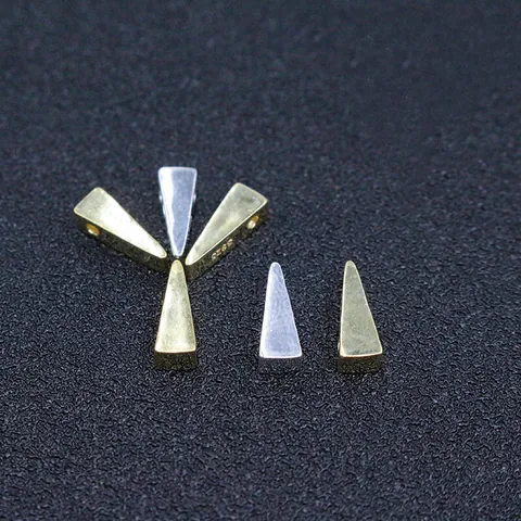 925 Sterling Silver Triangle Spacer Beads Mini Geometric Wedge Pendants For DIY Jewelry Making Findings Bracelet Necklace Material