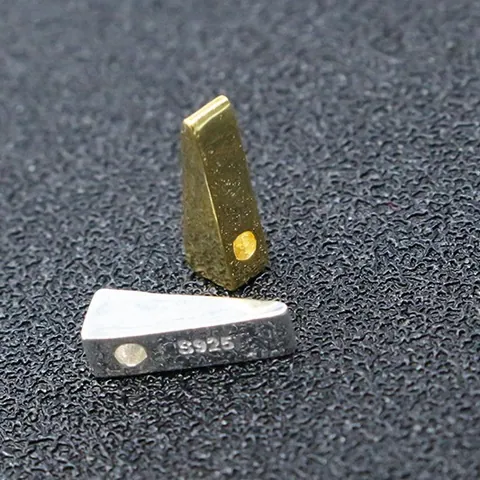 925 Sterling Silver Triangle Spacer Beads Mini Geometric Wedge Pendants For DIY Jewelry Making Findings Bracelet Necklace Material