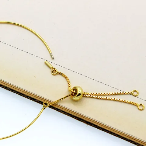 Brazalete Ajustable de Plata de Ley 925 Con Cierre de Tornillo Cadena Box Slider Para Dijes DIY Joyería de Moda Para Mujer
