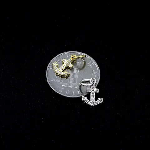 Pendente in Argento Sterling 925 Con Zirconia Micro-Pave Solo Ciondolo Senza Catena DIY Ancora Stella Fiore Chiocciola Cervo Ciondolo Per Donna Gioielli