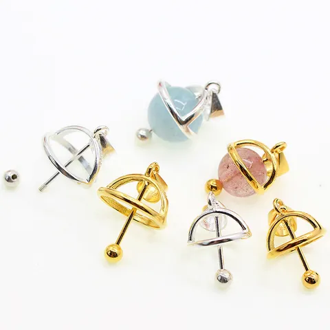 Chiusura Pendente Pianeta in Argento Sterling 925 Fai da Te Accessori Per Gioielli Connettore a Vite Forma di Pianeta