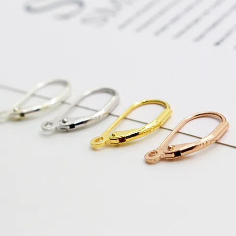 925 Sterling Silver Leverback Earring Hooks U Shape DIY Earring Findings For Jewelry Making Craft Components For Women Girls