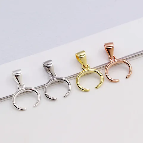 925 Sterling Ασημένιο Κούμπωμα Για Μενταγιόν DIY Κοσμήματα Για Κατασκευή Κολιέ Μενταγιόν Βούδα Απλό Καθολικό Αξεσουάρ
