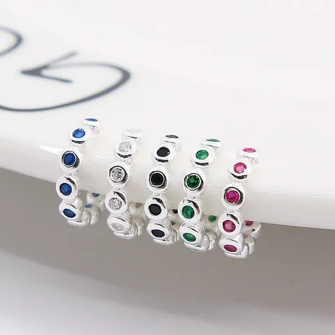 925 Sterlingsilber Bunter Zirkonia Ohrclips Ohne Loch Minimalistisch Rund C-förmig Ohrringe Für Damen Gold Silber Galvanisierter Schmuck