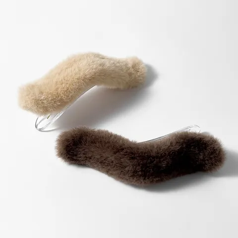Zachte Pluche Golf Haarclips Voor Vrouwen Meisjes Herfst Winter Elegante Imitatiebont Haarspelden Haaraccessoires Koreaanse Stijl Effen Kleur Eendenbekclips