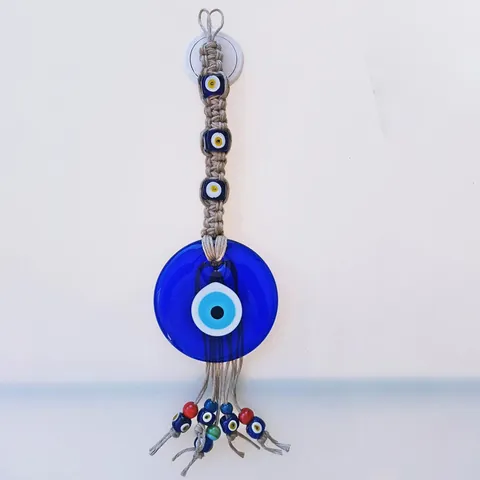 Türkisches Böses Blick Nazar Glas Wandbehang Dekor Mediterranes Blaues Auge Amulett Mit Makramee Seil Und Quasten Für Zuhause Büro Garten Dekoration