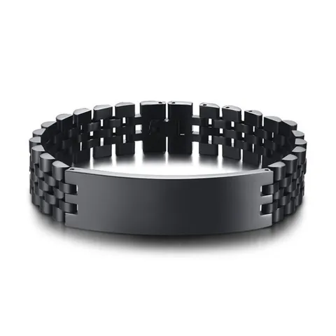 Moda Bracciale ID Stile Cinturino in Acciaio Inossidabile 304 per Uomo Donna Piastra Curva Incidibile Gioielli Regalo Catena Jubilee