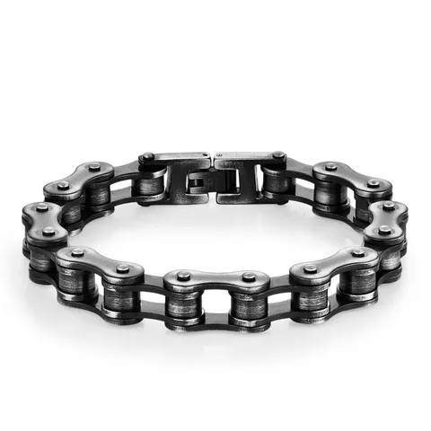 Bracciale a Catena per Bicicletta in Acciaio Inossidabile Uomo Donna Stile Punk Industriale Cinturino Meccanico Gioielli
