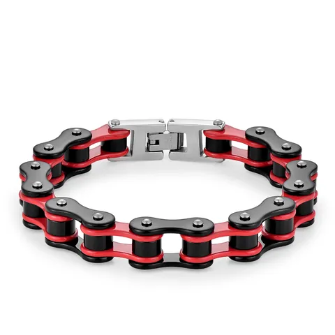 Uomo Acciaio Inossidabile Catena Bicicletta Bracciale Punk Rock Hip Hop Industriale Meccanico Polso Gioielli Regalo Donna