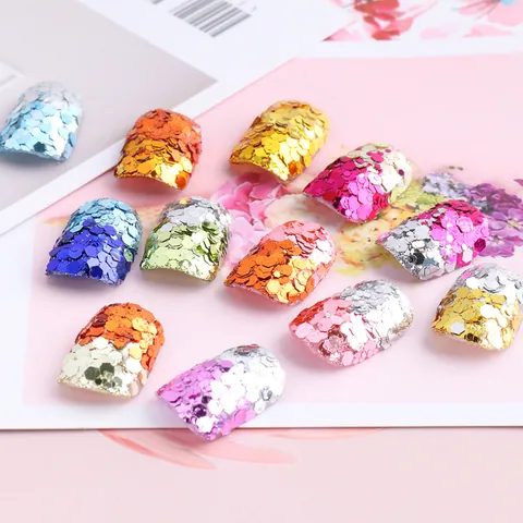 Sirène Laser Nail Art Paillettes Hexagone Métallique Paillettes Flakes Pour DIY Manucure Décoration Femmes Beauté Accessoires