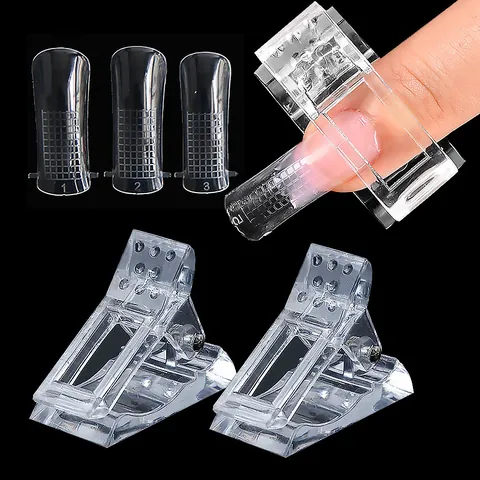Transparante Nagelverlenging Clips Voor Poly Gel Kunststof Nagelfixatie Gereedschap Voor Professionele Manicure Salon DIY