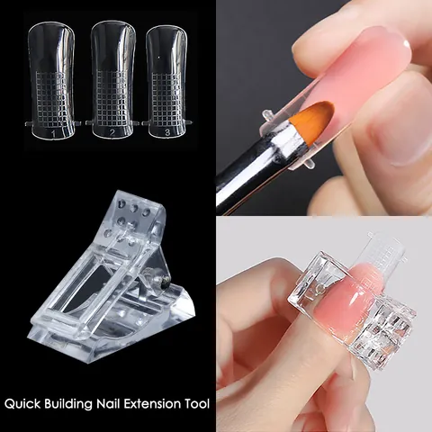 Transparante Nagelverlenging Clips Voor Poly Gel Kunststof Nagelfixatie Gereedschap Voor Professionele Manicure Salon DIY