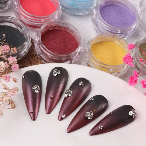 Metallic Magic Mirror Nail Powder Shimmering Chrome Pigment Dust For Manicure Gradient Aurora Effect Nail Art Decoration