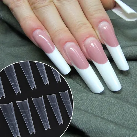 Professionele Transparante Nagelverlenging Mallen Met Schaal Heldere Kunststof Dubbele Vormen Voor Manicure DIY Vrouwen Nagelkunst Gereedschap
