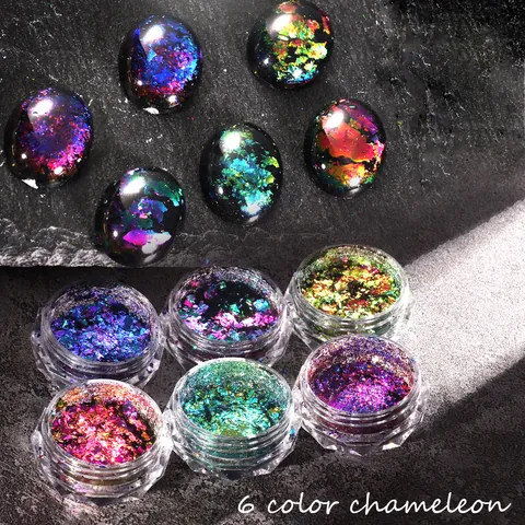 Chameleon Nail Art Glitter Flakes Irregular Aurora Metallic Sequins For Salon Professional Manicure Decoration Accessories