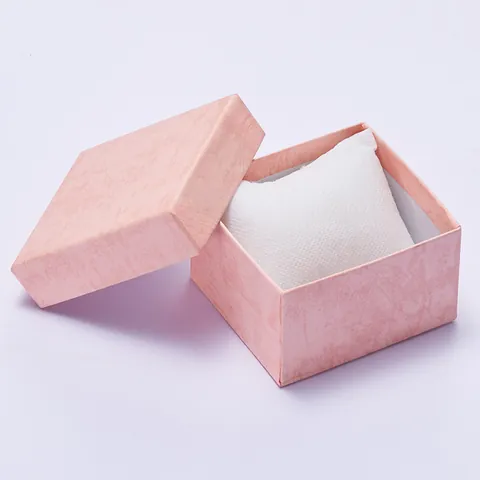 Square Hard Cardboard Watch Jewelry Gift Box With Inner Pillow Case For Watch Bracelet Necklace Jewelry Packaging Box
