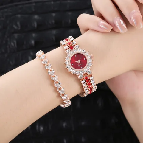 Reloj de Moda de Lujo para Mujer con Diamantes de Imitación y Pulsera de Corazón Reloj de Cuarzo Esfera Cielo Estrellado Regalo