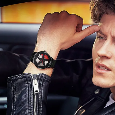 Men's Racing Car Wheel Hub Design Watch Sports Fashion Alloy Band Quartz Wristwatch Cool Car Elements Male Clock