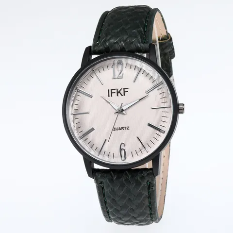 Men Fashion Quartz Watch Business Casual Alloy Case Round Dial Faux Leather Strap Striped Textured Face Wrist Watch Jewelry