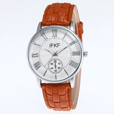 Herren Business Casual Quarzuhr Römische Ziffern Legierungsgehäuse Gewebte Textur PU Lederarmband Analoge Armbanduhr