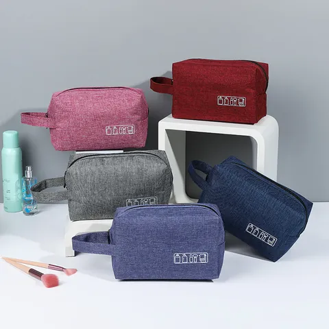 Borsa da Toilette da Viaggio Impermeabile Portatile Grande Capacità in Tessuto Oxford Organizer per Cosmetici Donna Uomo Con Manico