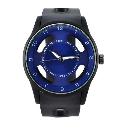 Fashion Sport Quartz Watch Large Dial Hollow Design Silicone Strap Casual Wristwatch For Men Women Students Gift