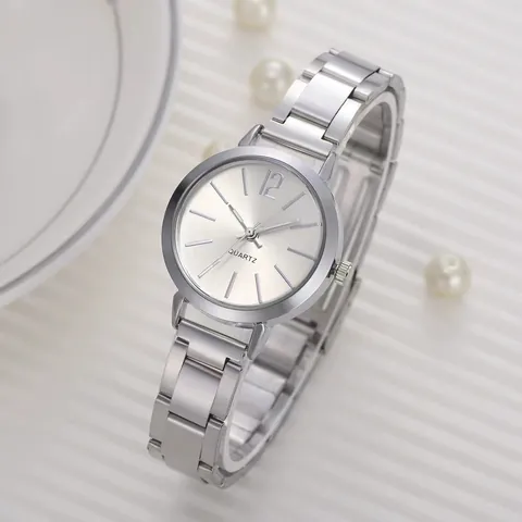 Women Fashion Minimalist Quartz Watch Alloy Metal Link Strap Slim Casual Dress Wristwatch Elegant Jewelry Accessory Daily