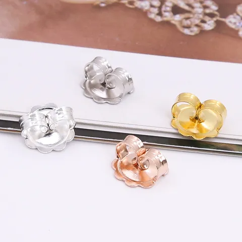 925 Sterling Silver Large Flower Earring Backs Butterfly Clutch Secure Earring Nuts For Studs DIY Jewelry Findings Accessories