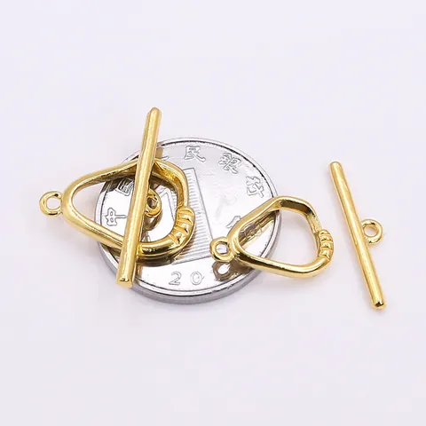 S925 Sterling Silver Geometric OT Toggle Clasp For DIY Necklace Bracelet Jewelry Making Accessories Gold Silver Rose Gold Connectors