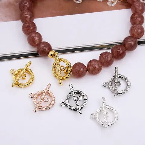 S925 Sterling Silver Toggle Clasp Connector Vintage Scroll Pattern OT Buckle For DIY Necklace Bracelet Jewelry Making Findings