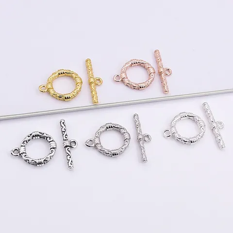 S925 Sterling Silber Knebelverschluss Verbinder Vintage Schnörkelmuster OT Schnalle Für DIY Halskette Armband Schmuckherstellung