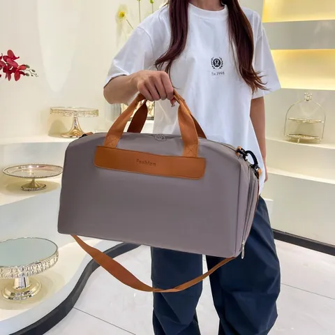 Borsa da Palestra Grande Capacità Donna Separazione Secco Umido Borsa da Viaggio Con Scomparto Scarpe Impermeabile Sportiva