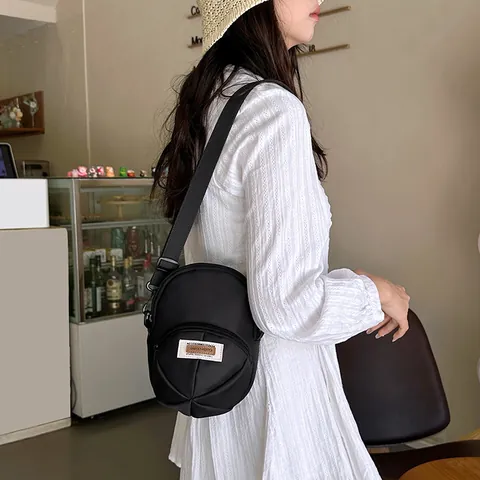 Bolso Bandolera Creativo con Forma de Gorra de Béisbol de Nailon para Mujer Moda Streetwear Correa Ajustable Bolsa de Almacenamiento para Teléfono