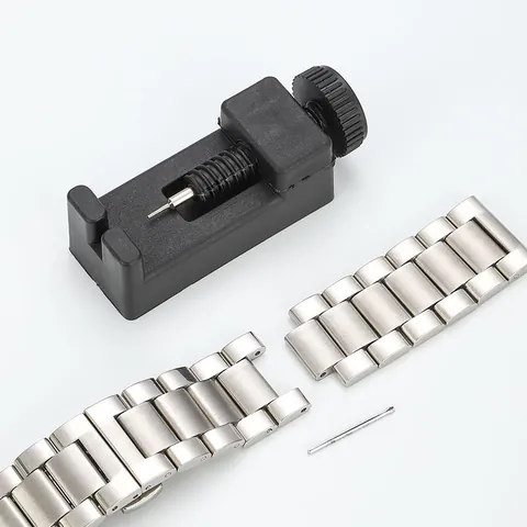 Strumento Professionale Rimuovi Maglie per Cinturino Orologio Kit Riparazione per Uomo Donna Regolatore di Bracciale in Metallo con Perno in Acciaio Inossidabile